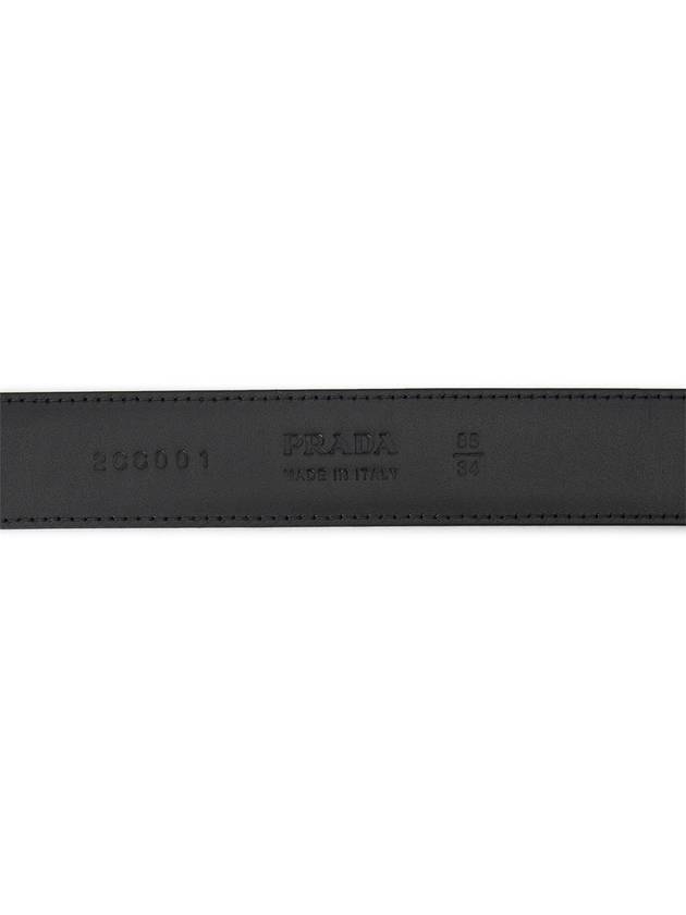 Saffiano Polished Buckle Belt Black - PRADA - BALAAN 6