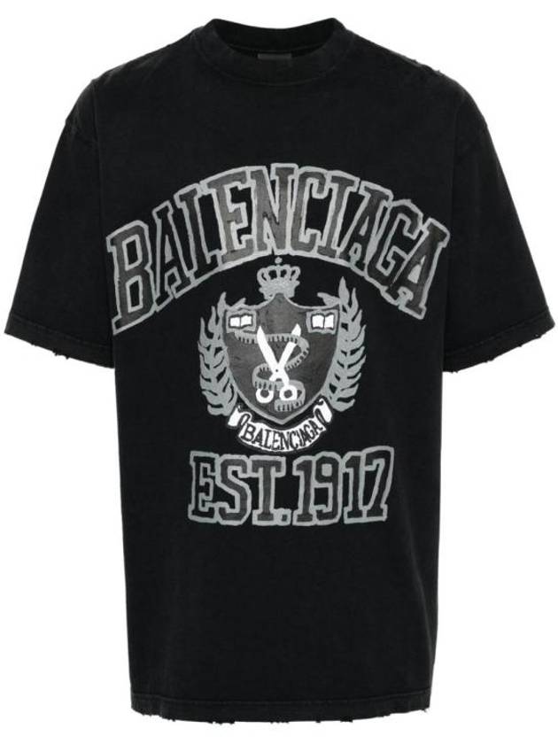 DIY College Medium Fit Short Sleeve T-Shirt Black - BALENCIAGA - BALAAN 2