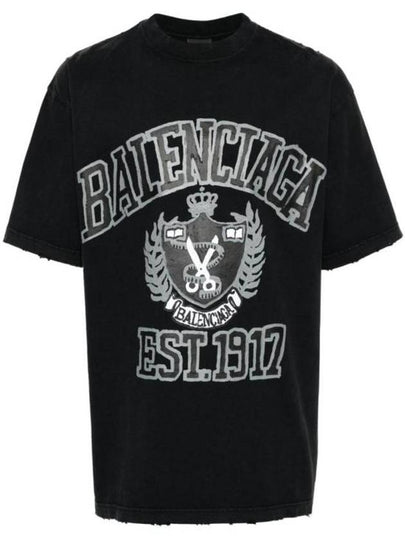 DIY College Medium Fit Short Sleeve T-Shirt Black - BALENCIAGA - BALAAN 2