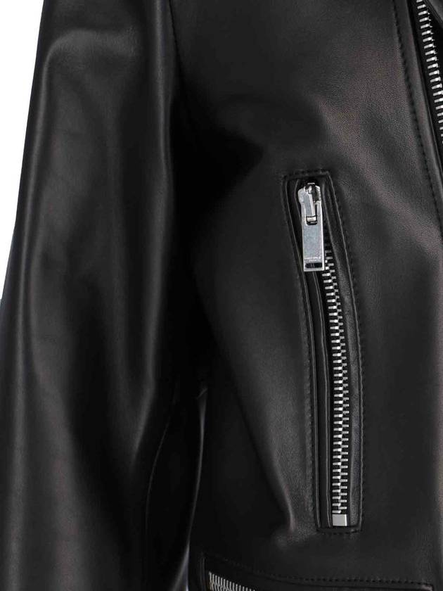 Classic Motorcycle Jacket in Lambskin Black - SAINT LAURENT - BALAAN 7