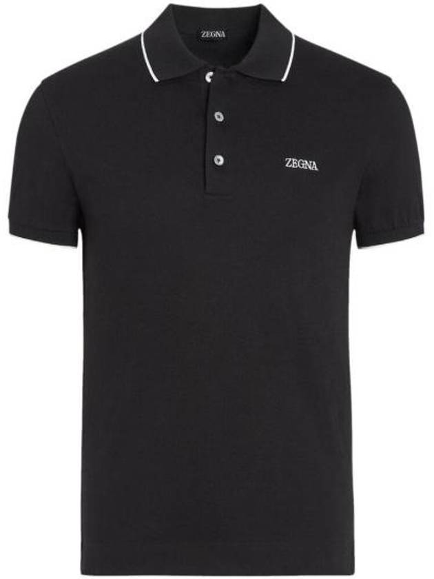 Polo T Shirt RE7358 A5B746 K09 Black - ERMENEGILDO ZEGNA - BALAAN 1