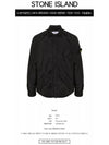 Logo Patch Zip Up Jacket Black - STONE ISLAND - BALAAN 3