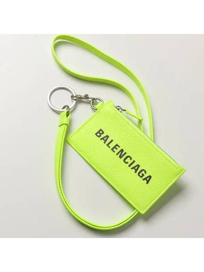 Logo Neck Strap Card Wallet Yellow - BALENCIAGA - BALAAN 2