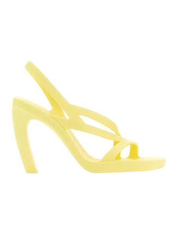 Women's Jimbo Rubber Slingback Sandals Heel Yellow - BOTTEGA VENETA - BALAAN 1