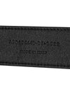 Grained Leather Silver Monogram Belt Black - SAINT LAURENT - BALAAN 8