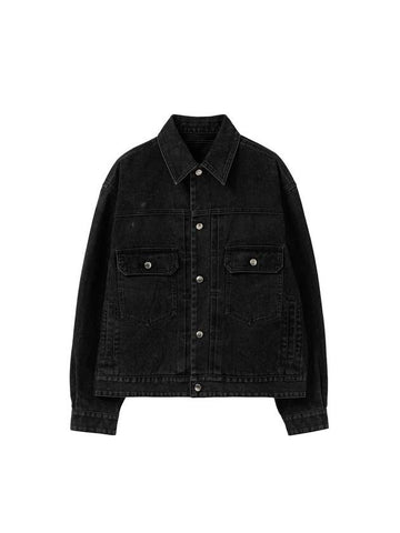 Regular Denim Jacket Black - WOOYOUNGMI - BALAAN 1