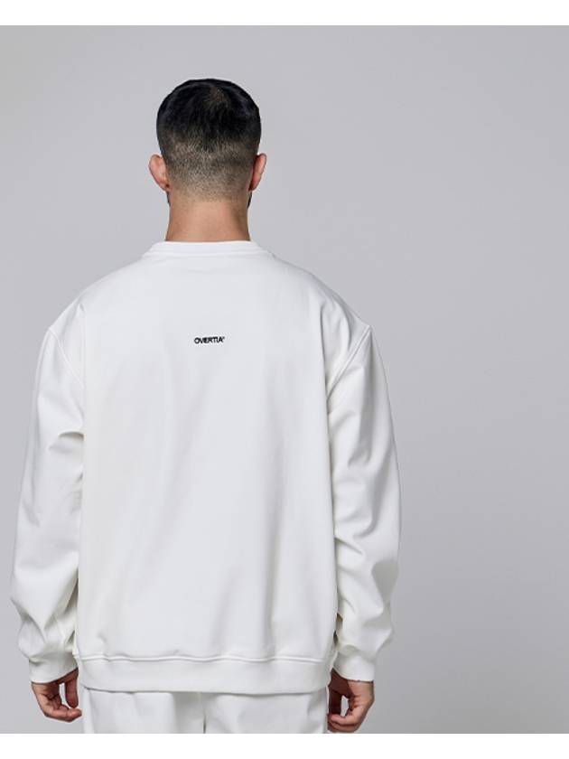 Brushed Warm-Up Overfit Sweatshirt White - OVERTIA - BALAAN 3