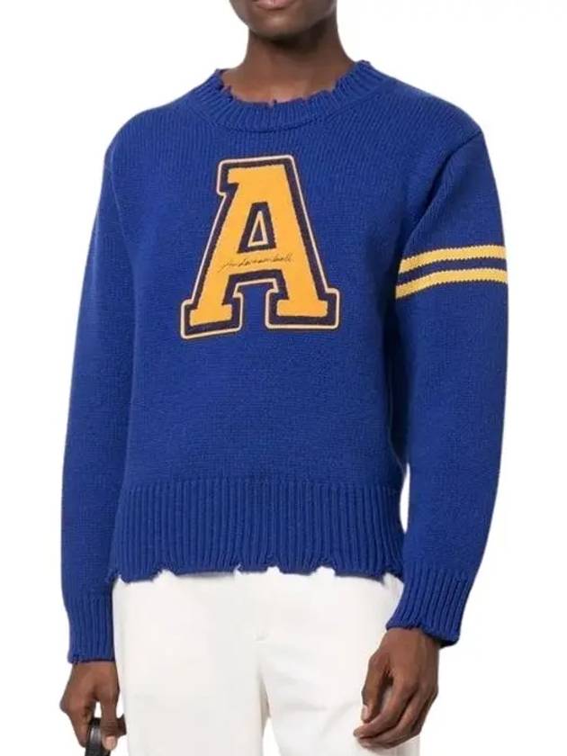 Anderson Bell Varsity Logo Crewnet Sweater ATB785M BLUE - ANDERSSON BELL - BALAAN 5