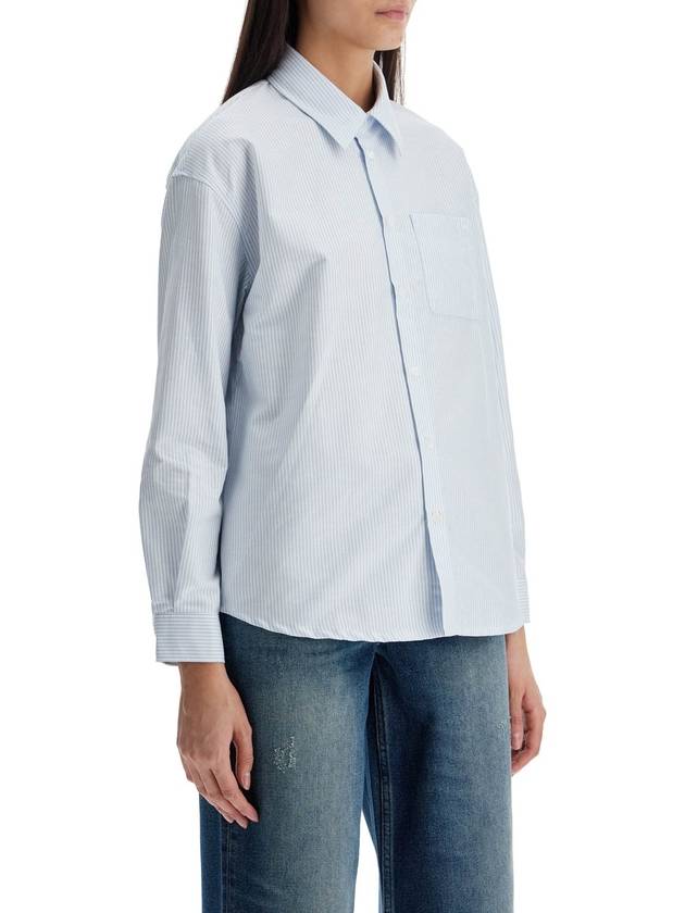 Boyfriend Long Sleeve Shirt Blue - A.P.C. - BALAAN 3