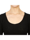 Women's Short Sleeve Knit Top Black - GANNI - BALAAN 7