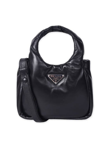 Small Padded Soft Nappa Leather Mini Bag Black - PRADA - BALAAN 1