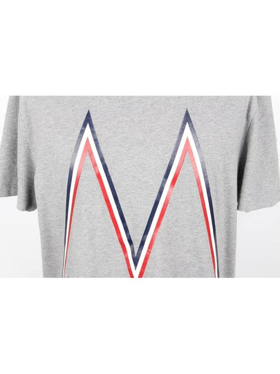 Three Stripes Big Logo Wappen Short Sleeve T Shirt XL - MONCLER - BALAAN 2