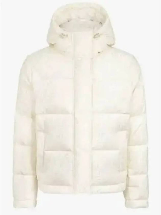 monogram technical fabric down jacket white - FENDI - BALAAN 2