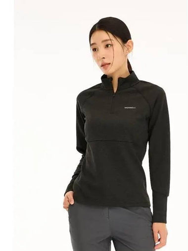 MERRELL WOMEN Conductive yarn material half zip up BLACK - MERRYMOTIVE - BALAAN 1