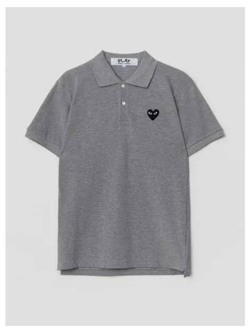 Unisex Black Heart Waffen Polo T shirt Blouse Southern Gray Domestic Product GM0024042381223 - COMME DES GARCONS PLAY - BALAAN 1