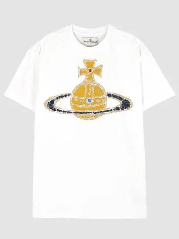 Women's Print Logo Short Sleeve T-Shirt White - VIVIENNE WESTWOOD - BALAAN 2