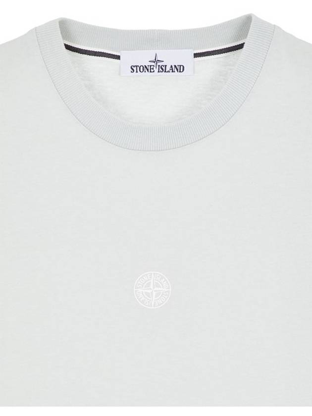 Embroidered Logo Short Sleeve T-Shirt Pearly Grey - STONE ISLAND - BALAAN 4