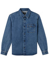 Men's Valerian Denim Overfit Long Sleeve Shirt Blue - A.P.C. - BALAAN.