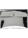 Skull Logo Print Clutch Bag Silver - ALEXANDER MCQUEEN - BALAAN.