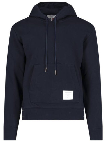 Men's Center Back Stripe Logo Patch Hoodie Navy - THOM BROWNE - BALAAN 2