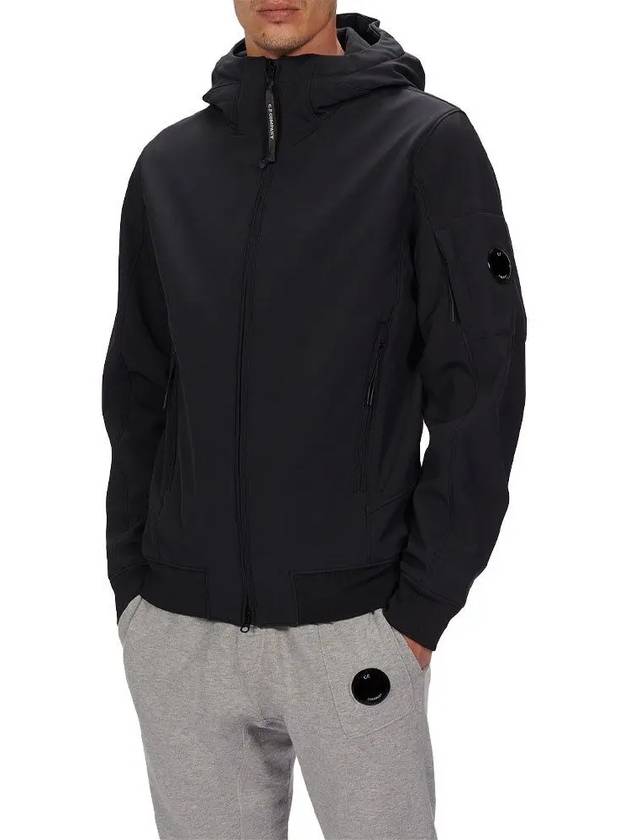 Lens Wappen Patch Zip Up Hoodie Black - CP COMPANY - BALAAN 5