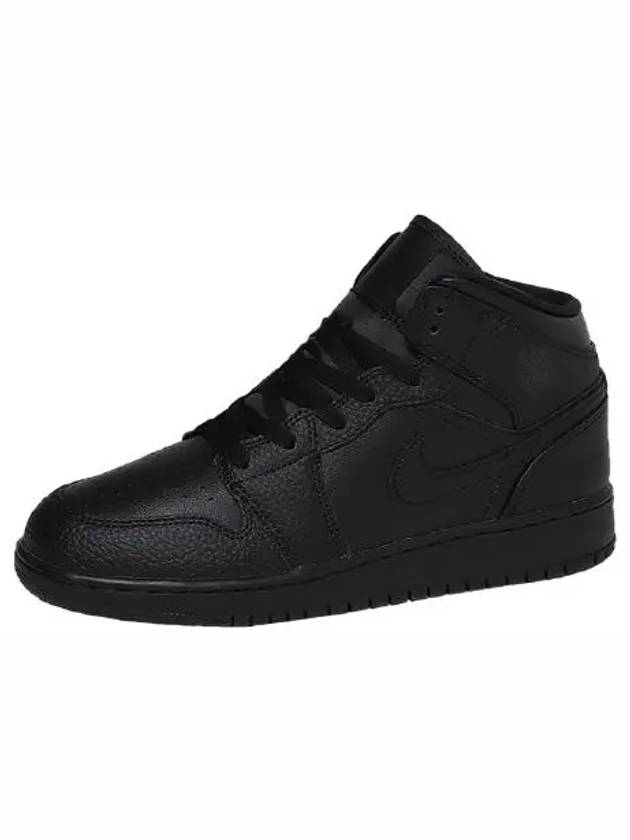 Kids Adult Sneakers Air Jordan 1 Mid Triple Black 554725 091 - NIKE - BALAAN 6