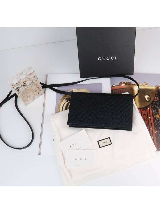 Microssima Strap Wallet Cross Bag Black - GUCCI - BALAAN 10