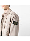 Old Treatment Over Long Sleeve Shirt Dove Grey - STONE ISLAND - BALAAN 7