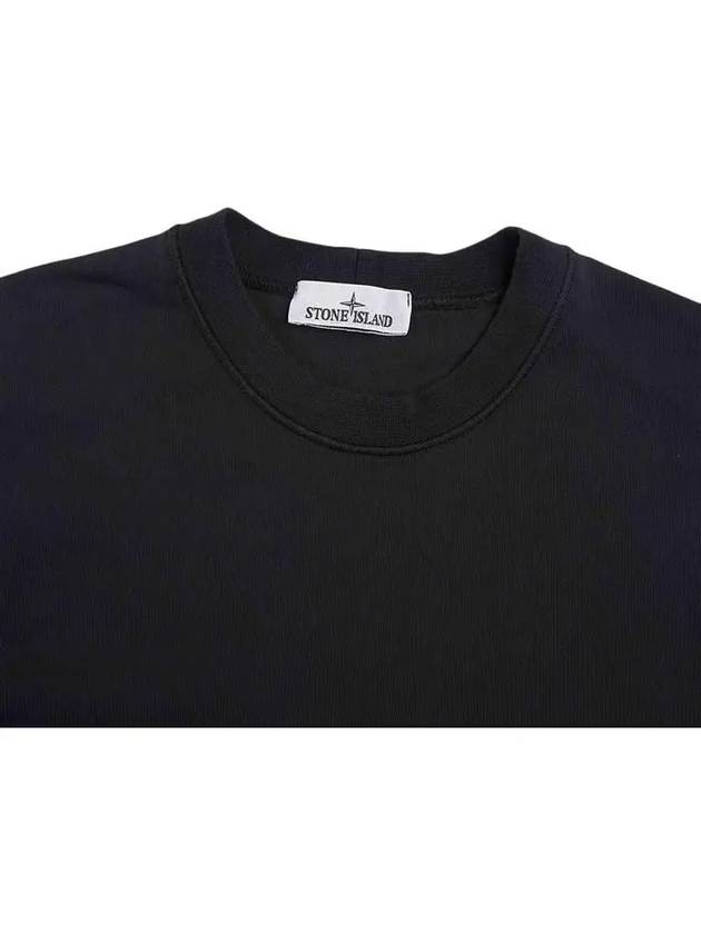 Wappen Patch Garment Dyed Sweatshirt Black - STONE ISLAND - BALAAN 6