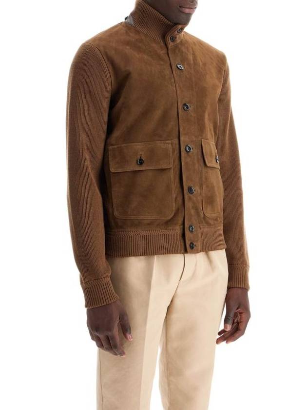 KBF001 YMW050F24 JB700 Front Suede Zip up Jacket - TOM FORD - BALAAN 3