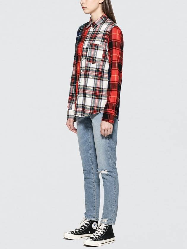 Flannel Tartan Long Sleeve Shirt - STUSSY - BALAAN 5