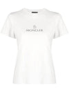 Logo Cotton Jersey Short Sleeve T-Shirt Light Grey - MONCLER - BALAAN 1