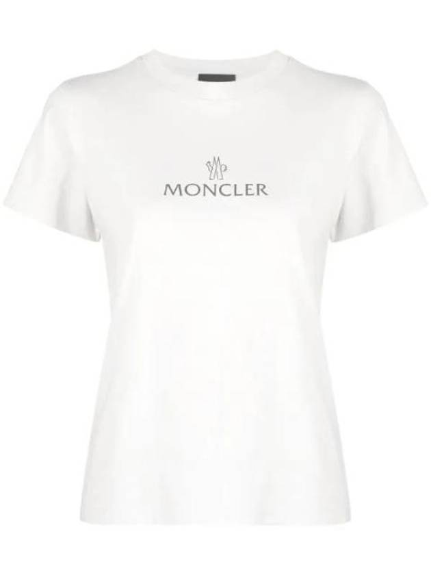 Logo Cotton Jersey Short Sleeve T-Shirt Light Grey - MONCLER - BALAAN 1