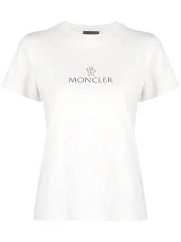 Logo Cotton Jersey Short Sleeve T-Shirt Light Grey - MONCLER - BALAAN 1