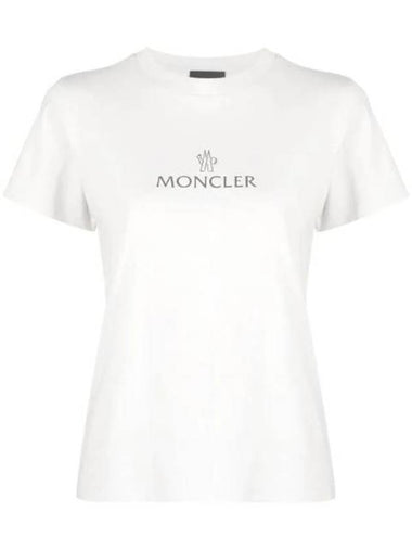 Logo Cotton Jersey Short Sleeve T-Shirt Light Grey - MONCLER - BALAAN 1