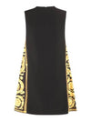 Barocco Panel Shift Short Dress Black - VERSACE - BALAAN 5