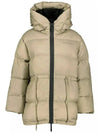 Hooded Drawstring Puffer Padding Mushroom Beige - ACNE STUDIOS - BALAAN 2