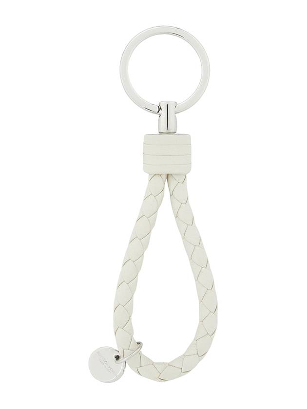 Intrecciato Leather Key Holder Cream - BOTTEGA VENETA - BALAAN 2