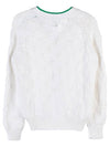 Women's Intrecciato Cardigan White - BOTTEGA VENETA - BALAAN.