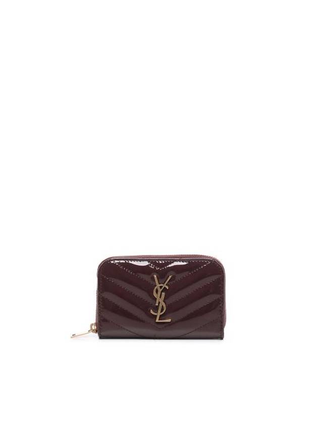 Cassandra Matelasse Patent Leather Half Wallet Red - SAINT LAURENT - BALAAN 3