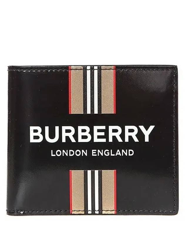 Striped Logo Bifold Wallet Black - BURBERRY - BALAAN 1