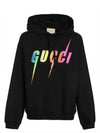 Men's Multicolor Logo Hoodie Black - GUCCI - BALAAN 2