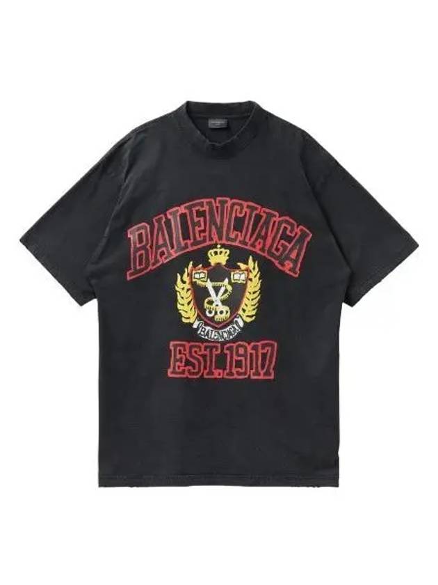 Graphic logo print short sleeve t shirt black - BALENCIAGA - BALAAN 1