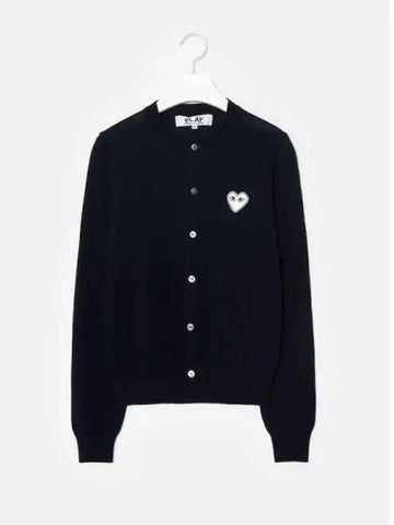 Unisex White Heart Wappen Spring Fall Cardigan Navy Contemporary Domestic Product GM0024070970598 - COMME DES GARCONS PLAY - BALAAN 1