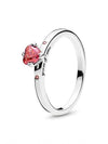 Sparkling Heart Ring Red Silver - PANDORA - BALAAN 1