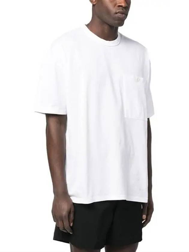 Pocket Back Logo Patch Cotton Short Sleeve T-Shirt White - TEN C - BALAAN 4