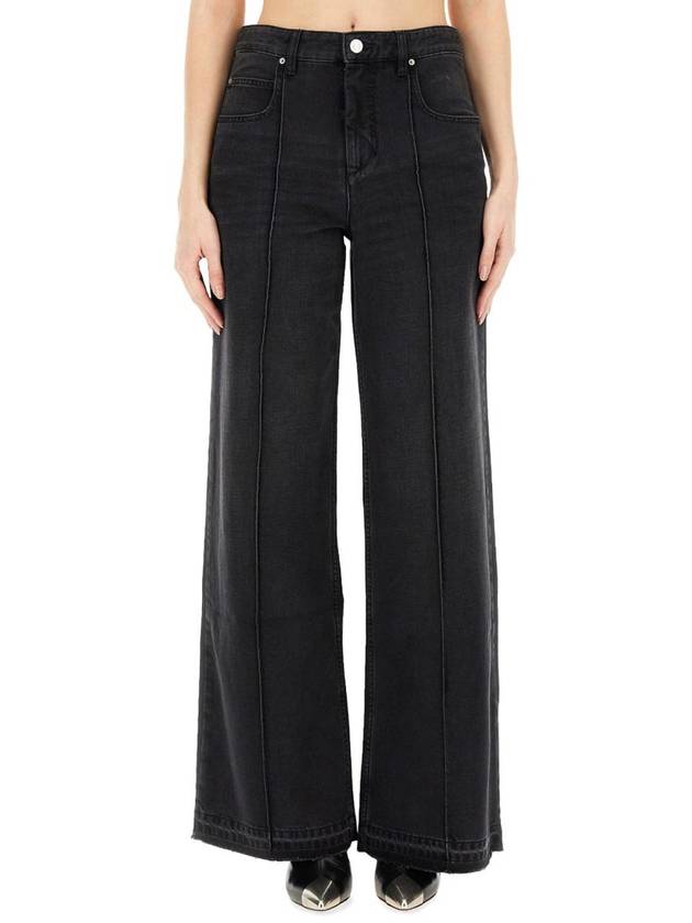 Noldy Denim Wide Jeans Black - ISABEL MARANT - BALAAN 2