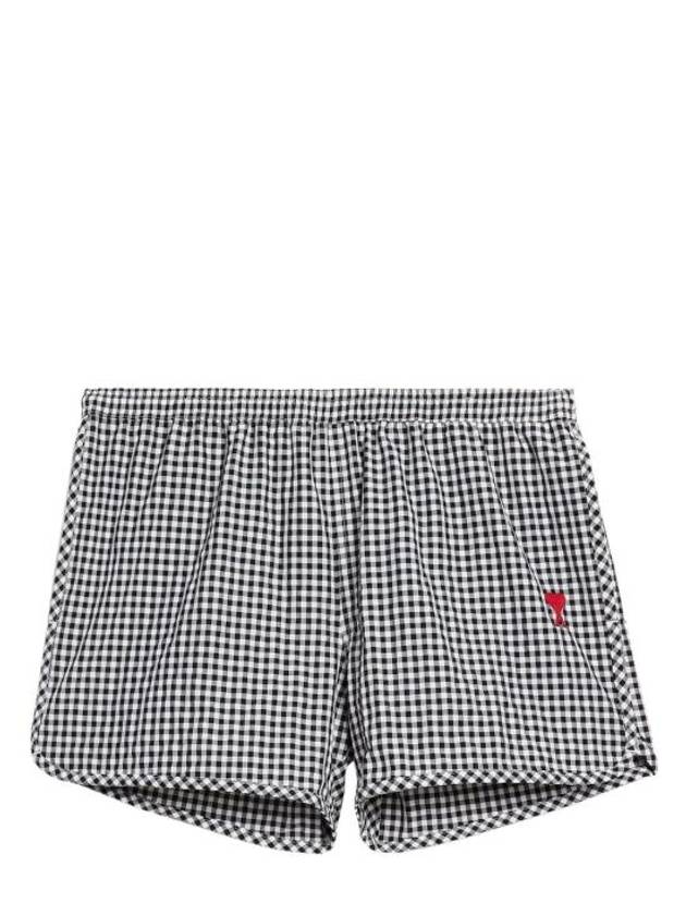 Heart Logo Swim Shorts Red - AMI - BALAAN 2