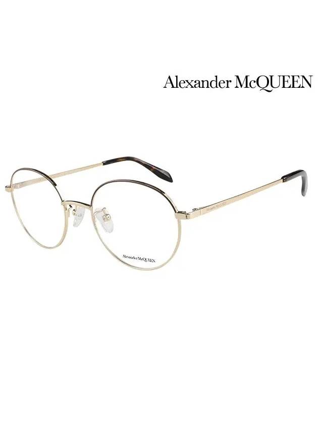 Eyewear Round Metal Eyeglasses Gold - ALEXANDER MCQUEEN - BALAAN 3