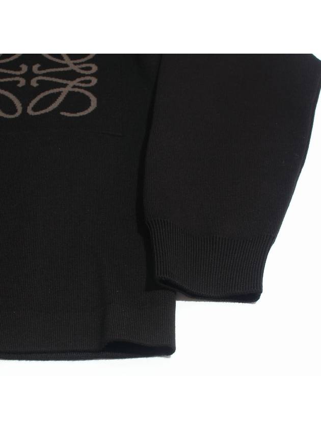 Logo Cotton Blend Knit Top Black - LOEWE - BALAAN 5